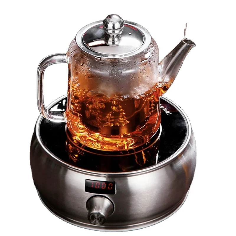 Горячая Распродажа термостойкий чайник из боросиликатного стекла с крышкой нержавеющей стали 304 для гостей