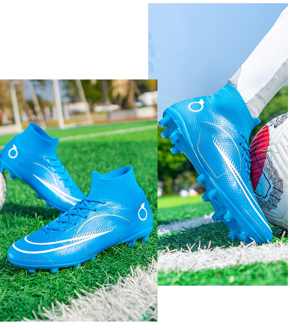 Boots,Godasse Crampon Chimpunes Guayos Pupos Wholesale Spike Grip FG High Top Quality Ankle Custom Football Soccer Cleat Shoes