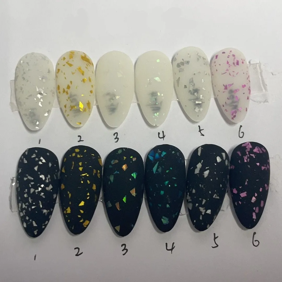 Eggshell Effect Long Lasting LED UV Velvet Matte Top Coat Flakes No Wipe Nail Polish Quail Egg Shell Gel Clear Top for OEM/ODM