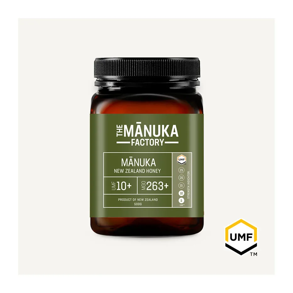 Фабрика Manuka MGO 263 [UMF 10 +] банка 500 г Новая Зеландия здоровье и оздоровление бренд Honey мпай стандарт