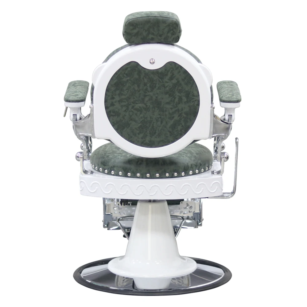 Heavy Duty reclining Salon Equipment Chrome Round Base saloon furniture hydraulic Pump barber chair for Wholesale