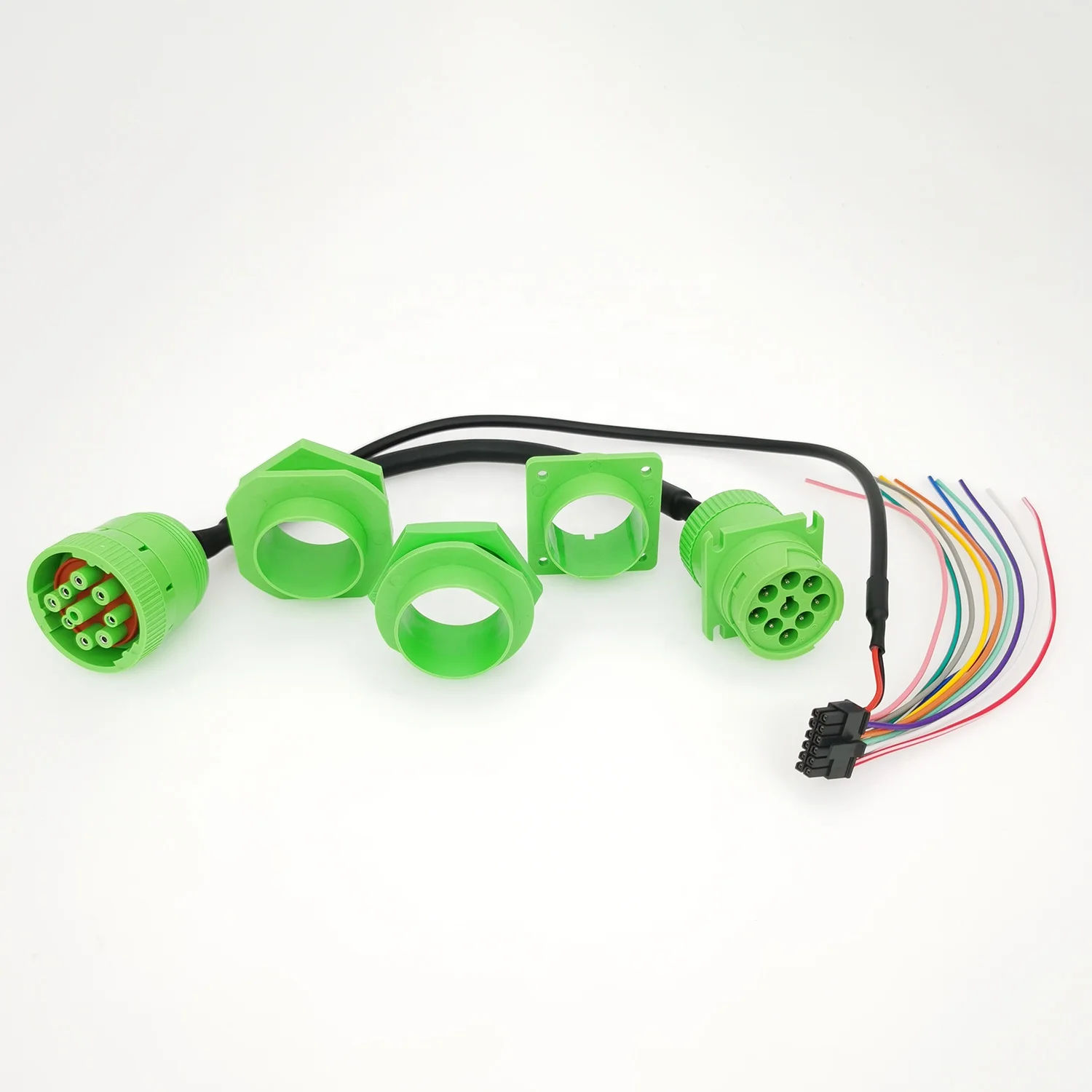 Custom Universal 9Pin J1939 ELD Cable Deutsch J1939 9Pin ELD to Molex Micro-fit Power Connector Y Cable With Brackets