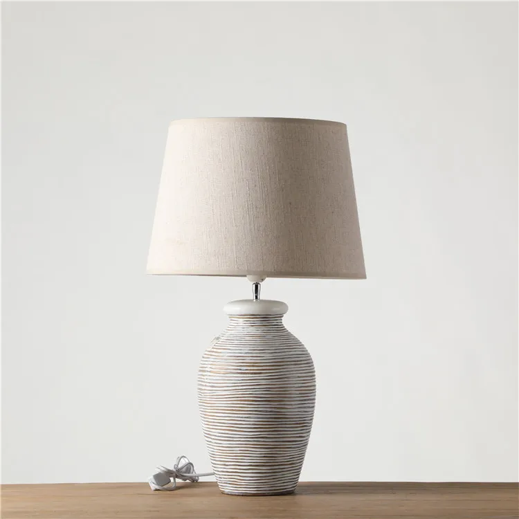 Wholesale nordic design hotel home decoration desk light modern bedside resin table lamp