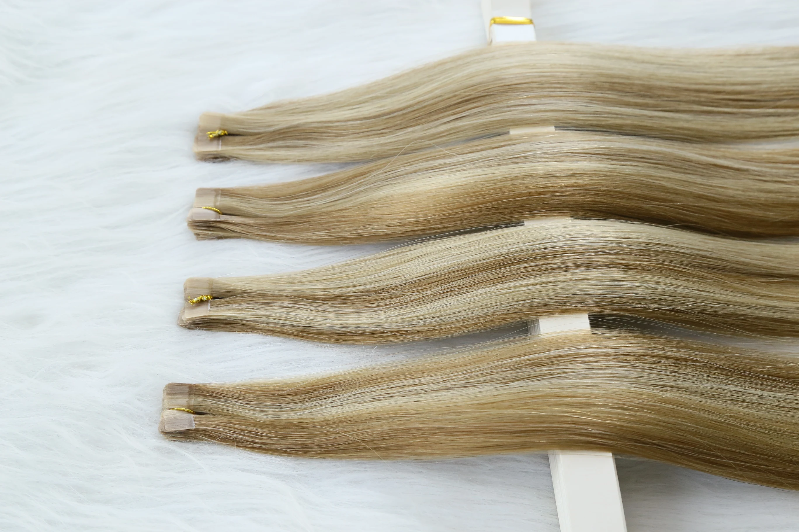 Full Cuticle Soft Virgin Remy Bulk Hair Russian Slavic Human Hair Tape extensions 14-28 inches For Russia Hair Factories