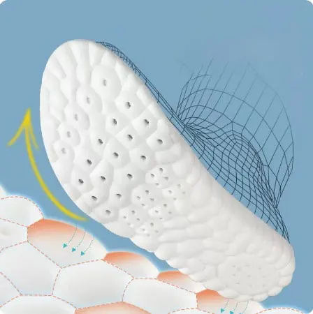 Wholesale Latex Shoe Insoles Arch Support Shock Absorbing Breathable Insoles for Sports