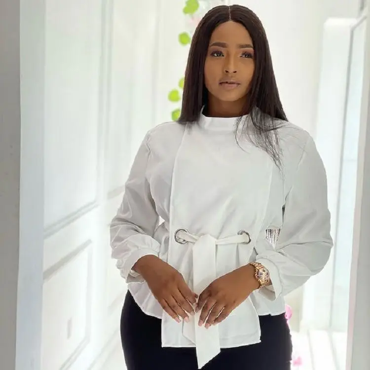 YP Fall New Arrivals Women Clothes Fashion OL Tops Solid Color Lace Slim Large Size Lady Tops Blouse