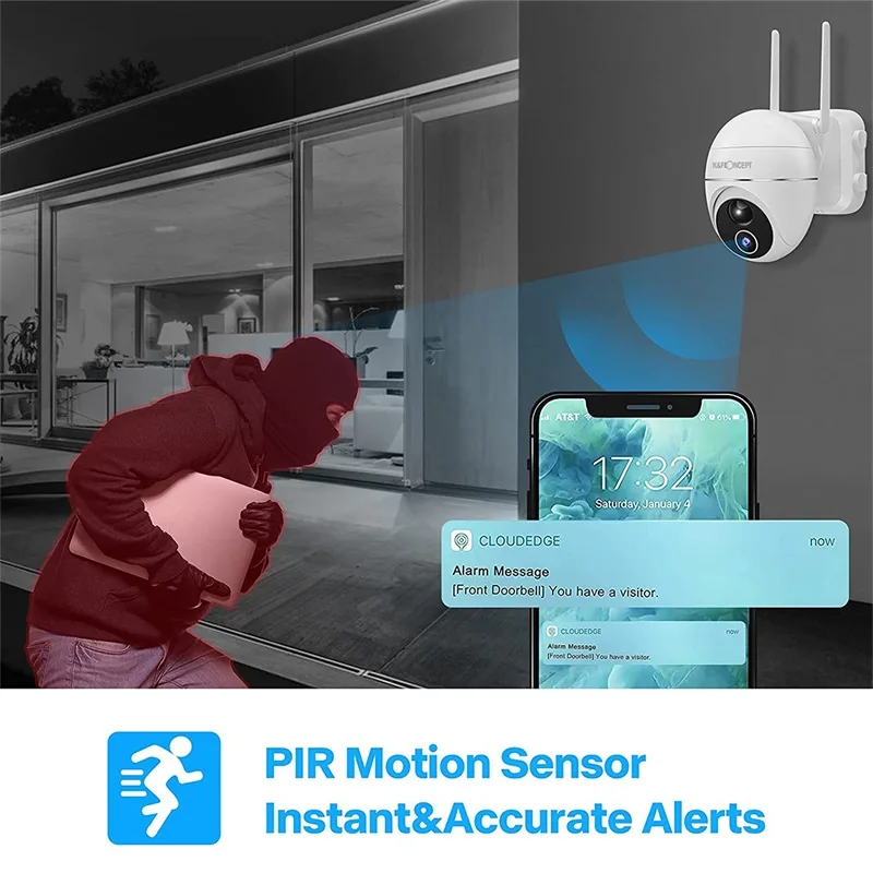 Цифровая PTZ наружная Wi-Fi IP-камера видеонаблюдения HD скоростная купольная PTZ беспроводная камера