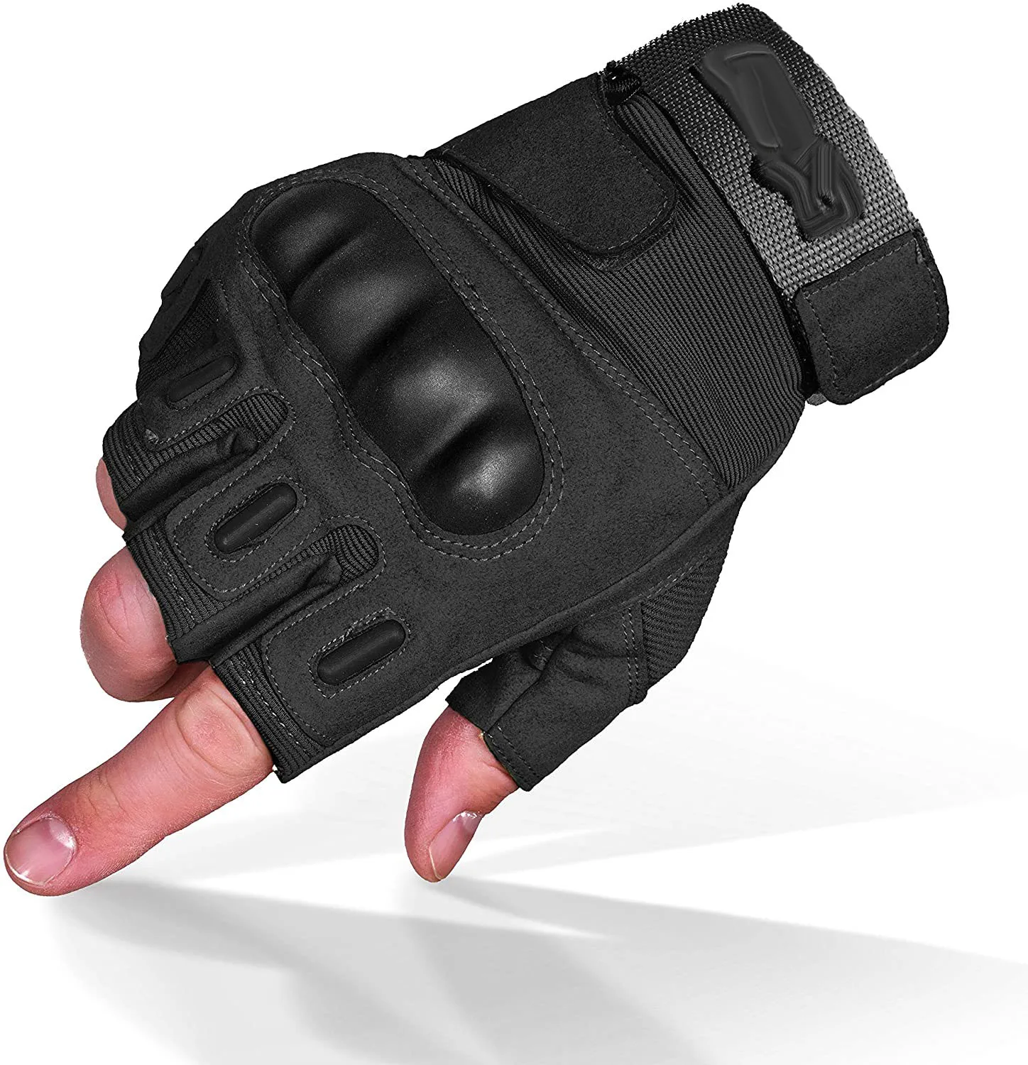 Premium Fingerless Hard Knuckle Motorcycle Military Tactical Combat Training Army Shooting Outdoor Gloves