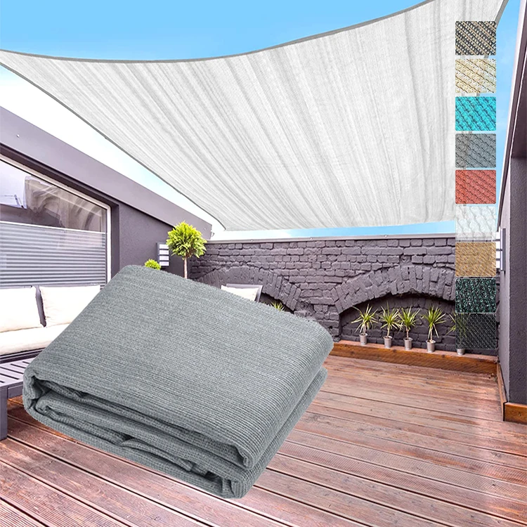 outdoor patio 3*3m 3*4m vela de sombra anti uv  gray hdpe shade sails nets