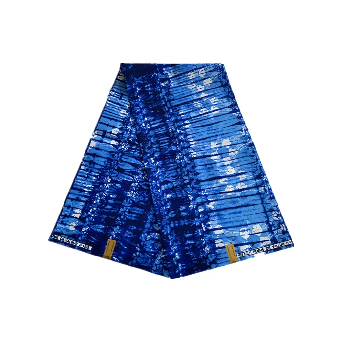 Wholesale cheap price new designs polyester african wax print fabric single sided wax dying cotton african wax 6 yards