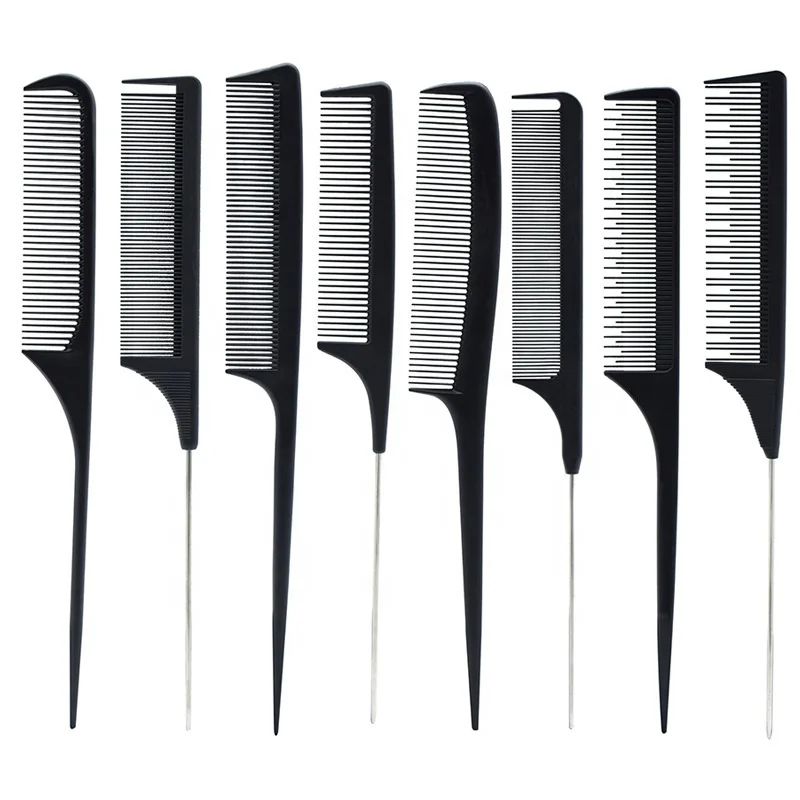 Rat Tail Comb Sharp Metal Back-Combing Rat-Tail Personalised With Spatula Persion Combrattailprofessionalsalon End