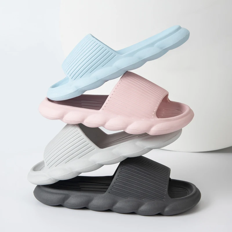 2023 Factory Price Cheap Summer Unisex Flat Anti-Slip Bathroom Casual Soft Light Eva Cloud Indoor Home House Slipper