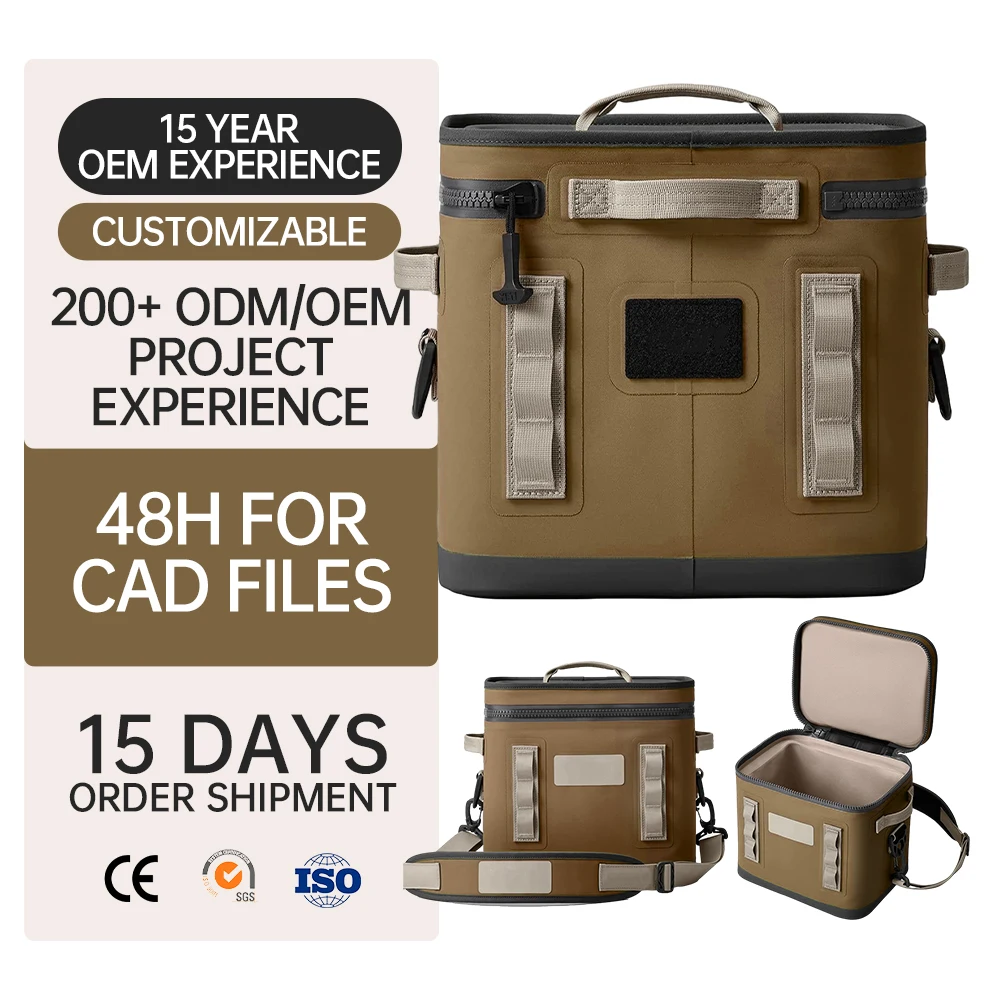 Portable shoulder TPU Soft Cooler Bag Medical Floating Fish Beverage Bottle Ice Insulated for Water Wine Beer Can Drinks