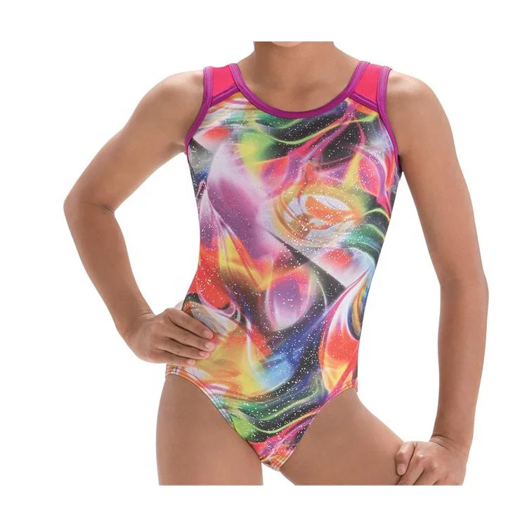 OEM Girl Gym sleeveless leotards for girls gymnastics leotard
