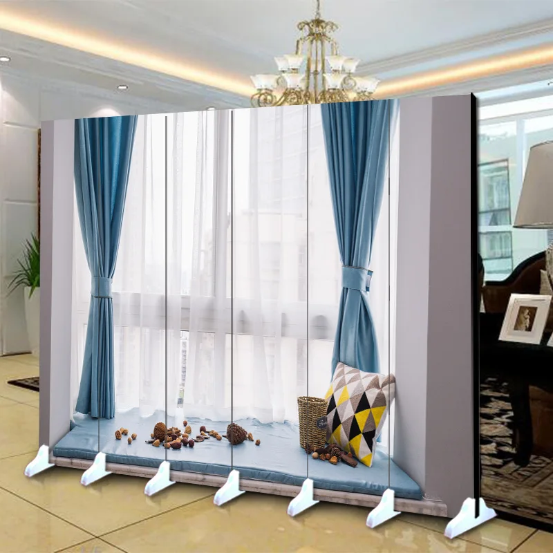 Home Decoration European Modern Simple Folding Mobile Screen Partition Wall