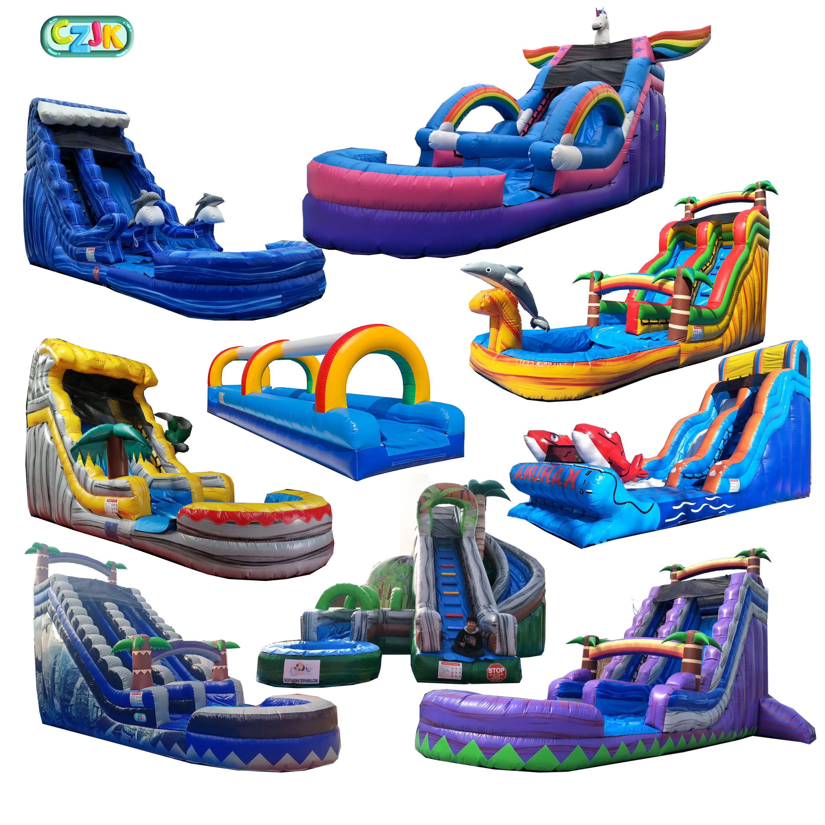 
china customized commercial wet or dry slide cheap inflatable outdoor water slides clearance for sale 