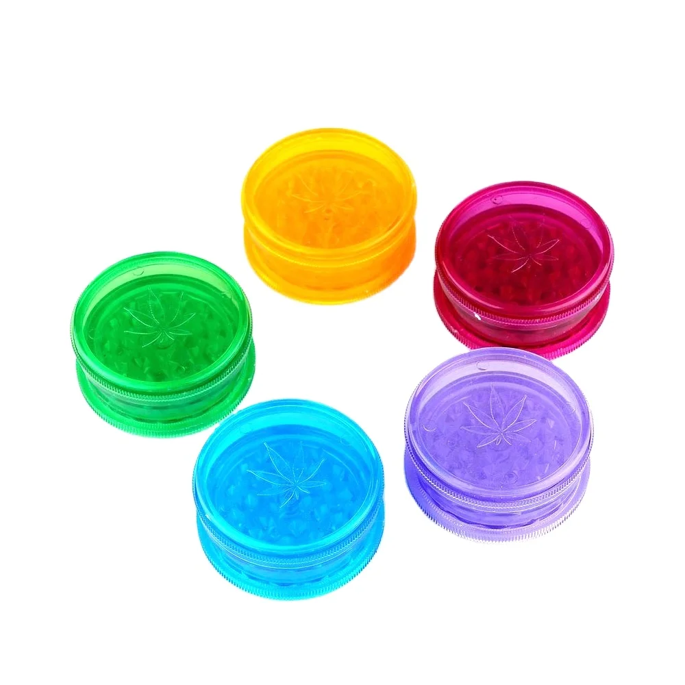 Jinfan Cheap Price Grinder Wholesale 2 Part Plastic Custom LOGO Portable Tobacco Herb Grinder