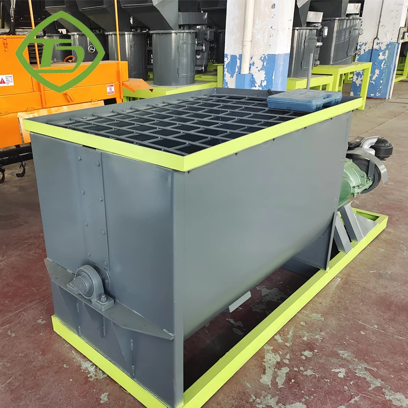 Fertilizer Production Line Chicken Manure Horizontal Powder Blender Electric Fertilizer Mixer Machine