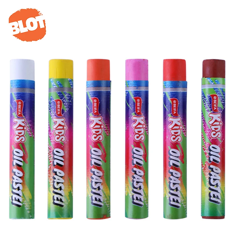 BLOT BROP80006 Multi Color Safty Kids Painting Drawing Wax Crayon, Oil Pastel Crayon Set