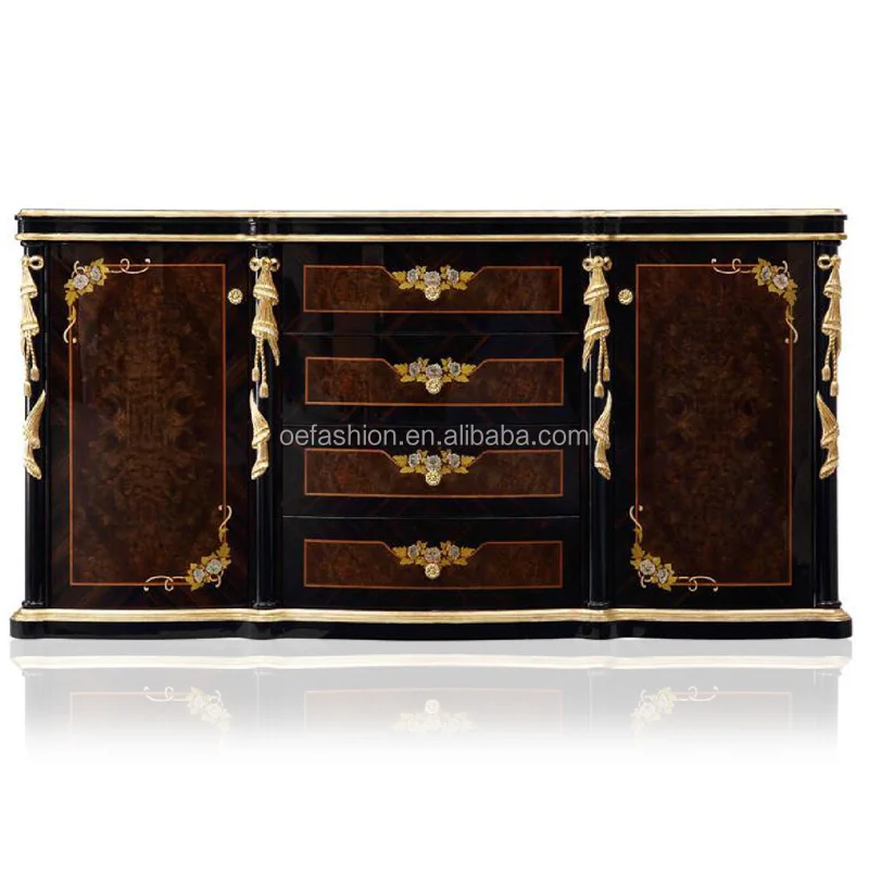 OE-FASHION Custom Latest Design Luxury Home Cabinet Hot Sale Dining Room Furniture Sets Console Wooden Cabinet
