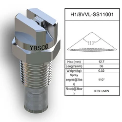 Factory Direct Veejet 110 Degree nozzle, HVVL flat fan nozzle with Integral strainer,H1/8VVL,H1/4VVL,H-VVL