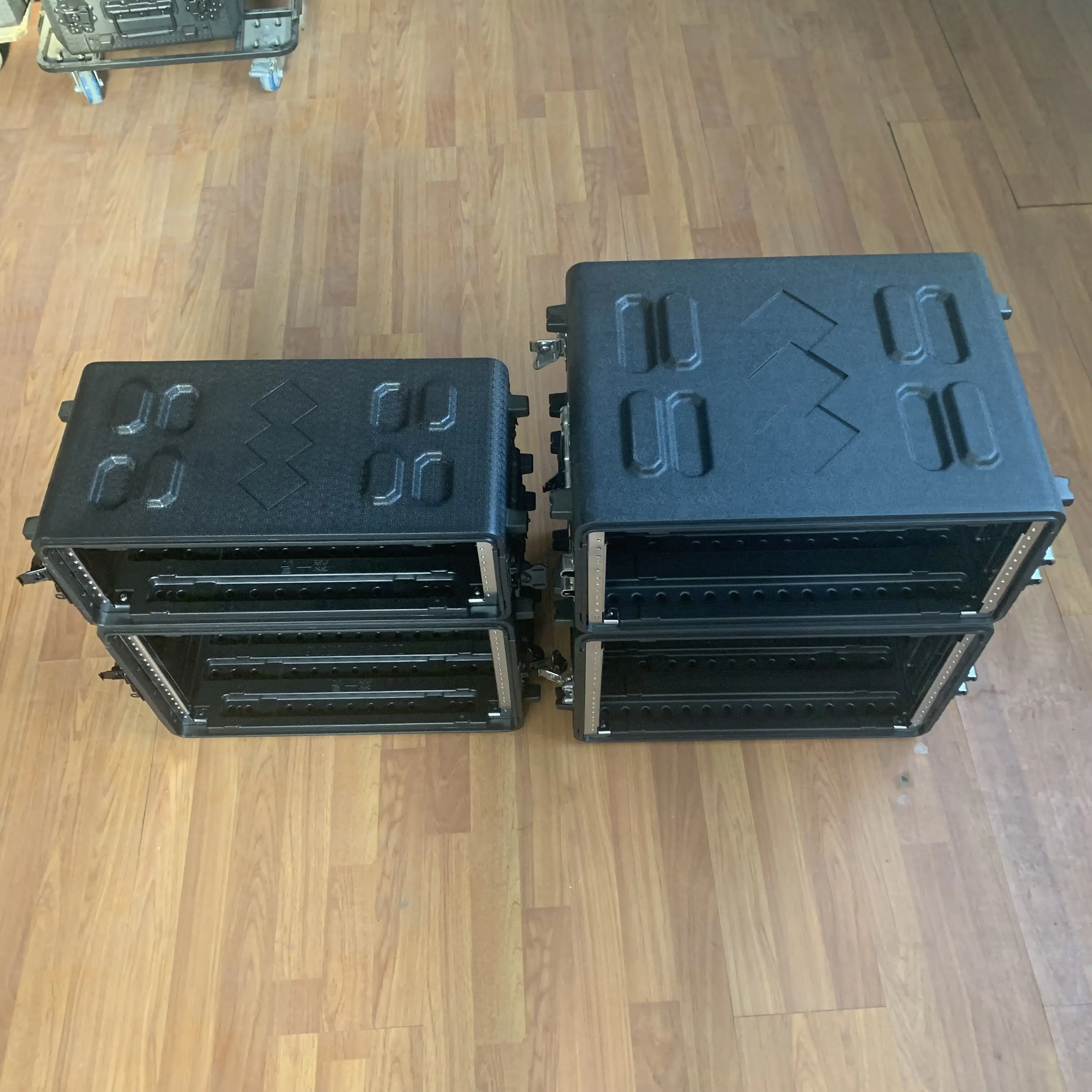 audio music equipment 2U 4U 6U 8U ixed locked side sliding cover drawer cases rack case