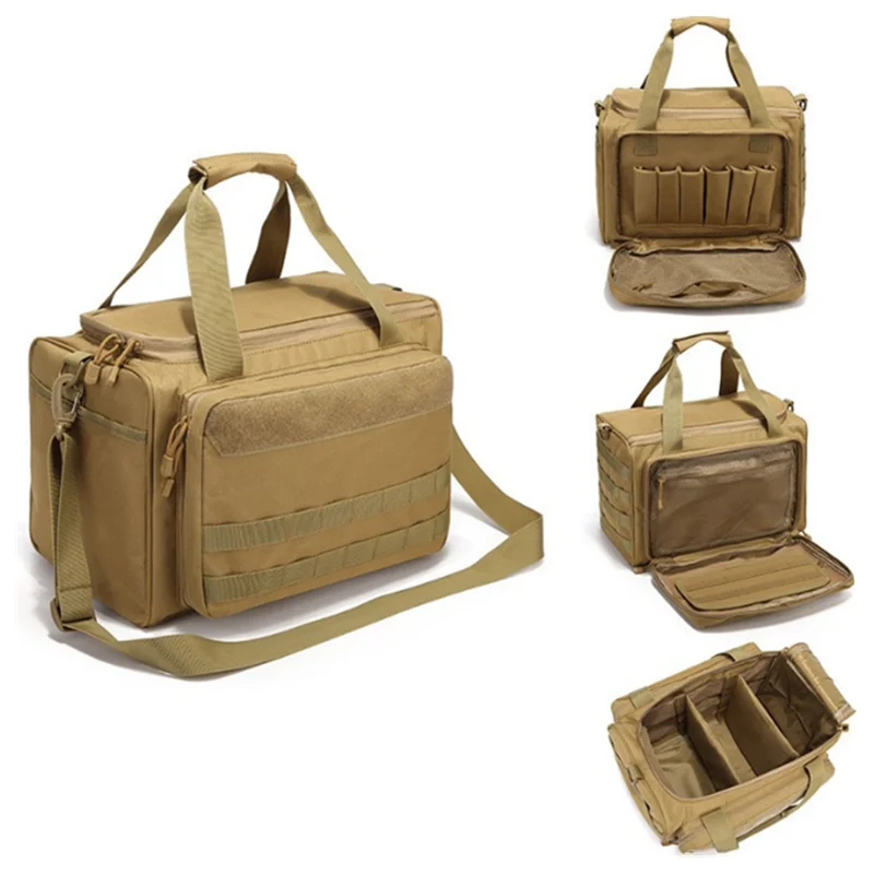 Tactical Range Bag Shooting Gun Duffle Bag Magazine Slots for Hunting and Range Outdoor Activities
