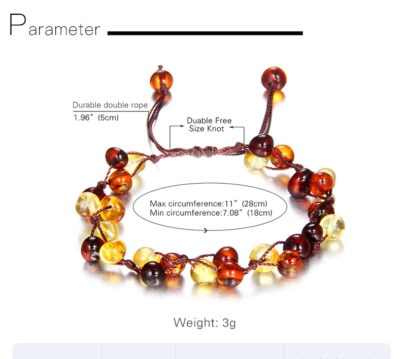 
braided Handmade Original Baltic Ambers Beads Jewelry For Baby Adult Gift Stone Teething Beads Baltic Natural Amber Bracelet 
