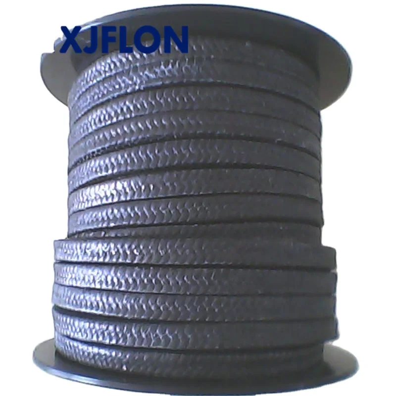 Factory custom colourful braided PTFE gland packing graphite carbon fiber filled material compression ptfe packing seal