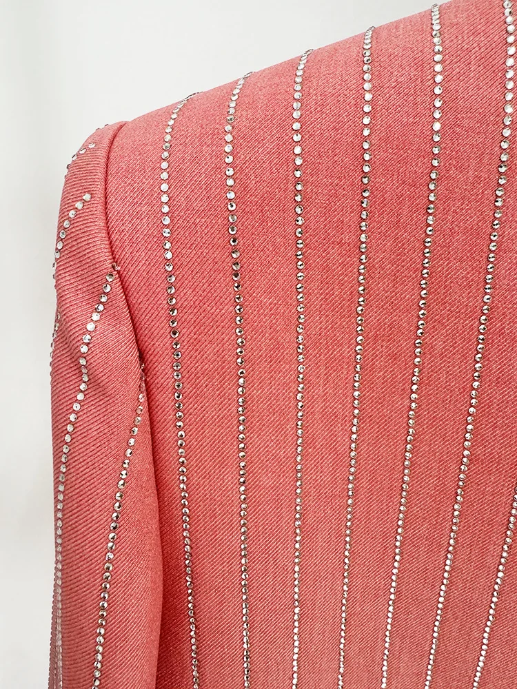 2024 New European and American Star Socialite Temperament Loose Rhinestone Suit Jacket Trousers Suit Two-Piece Suit