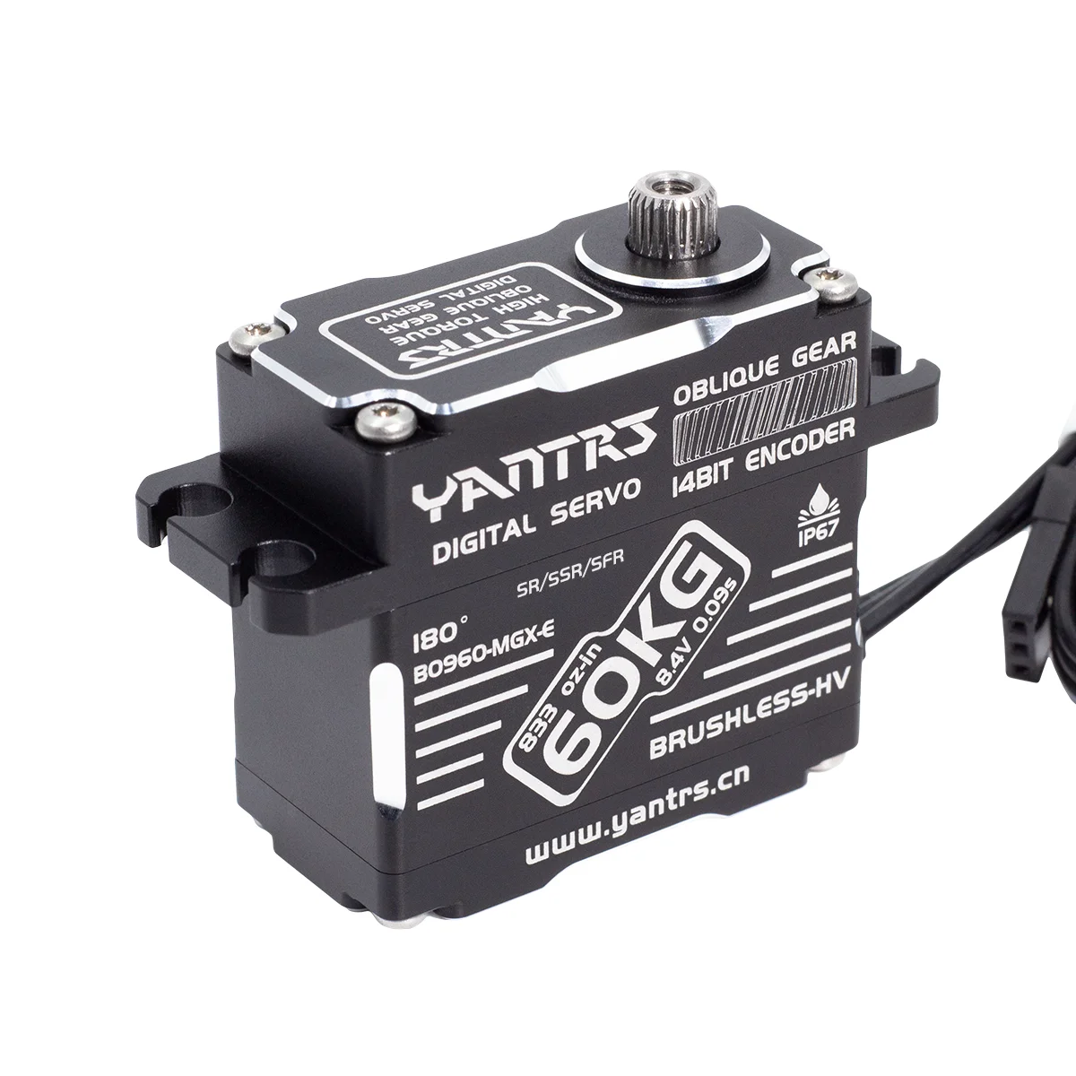 YANTRS 60KG Brushless Servo Magnetic Induction 8.4V High Torque Waterproof Digital Steering Gear For RC Car Support SANWA/SR/SSR