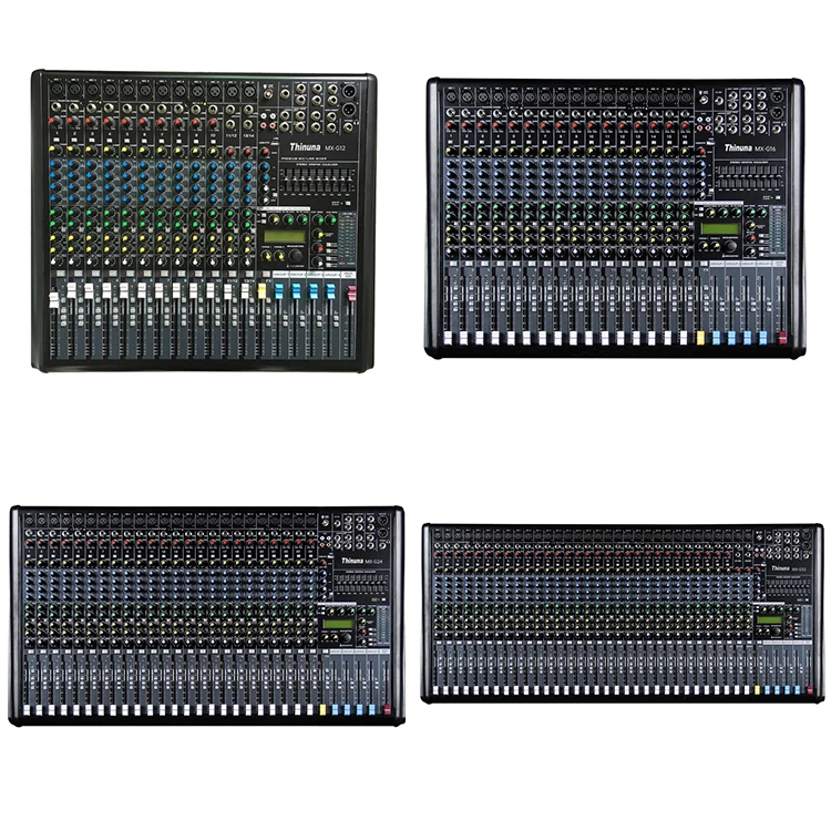 Thinuna MX-G серия 12/16/24/32 каналов Профессиональная студия звукомикшер blueteeth USB DJ микшерная консоль 48В