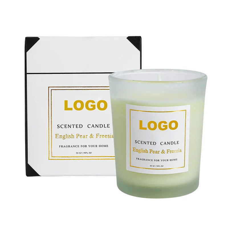 Low MOQ Aroma Diffuser Custom Clear Small Candle Jar Home Scented Candles Luxury