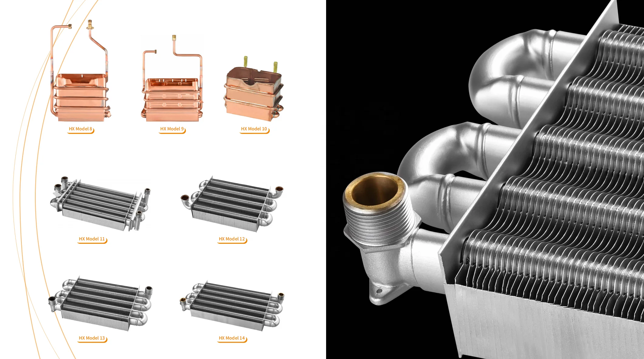 Gas wall-hung boiler parts/wall boiler heat exchanger/Gas water heater heat exchanger