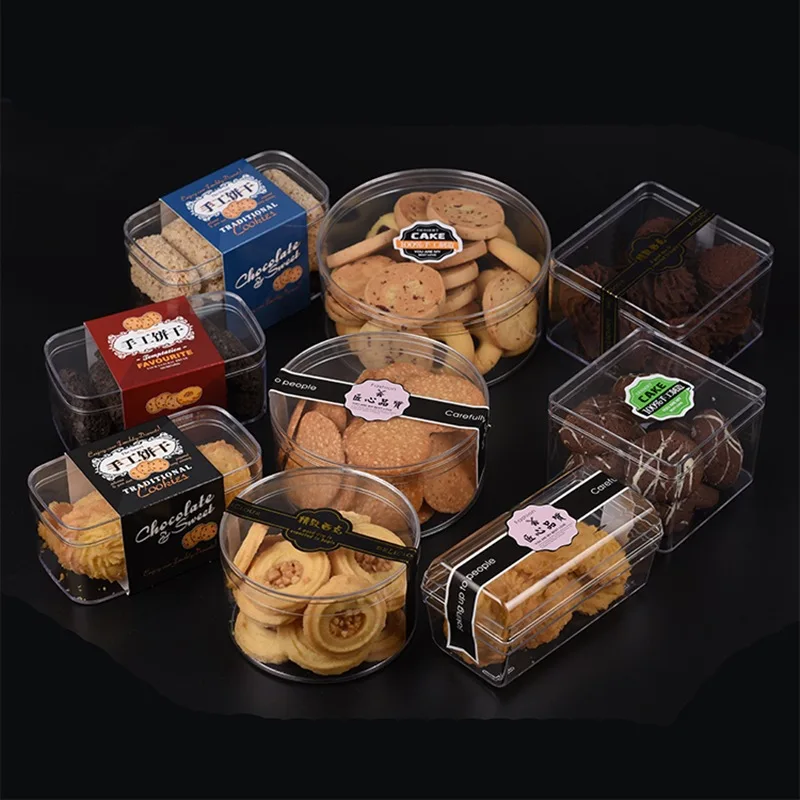 Wholesale Multi Sizes Transparent Circle Mini Cake Container Mousse Cake Box Plastic Clear Box With Lid