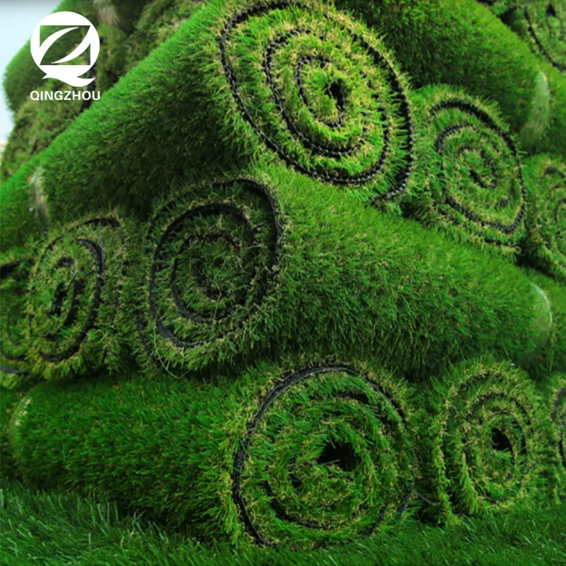QINGZHOU L001 quality artificial grass carpet landscape outdoor synthetic grass price three color artifical grass for garden