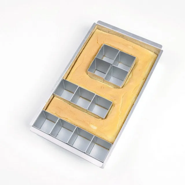 aluminum baking tool square number cake mold