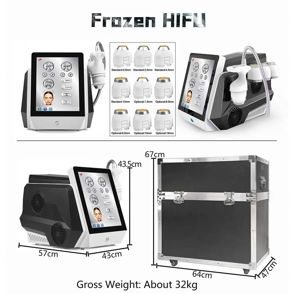 2024 New Arrival 9D 12D Vmax Ice Frozen Skin Tightening 4 Cartridges Burn Fat 7D Machine Face Lift Body Slimming Beauty Salon
