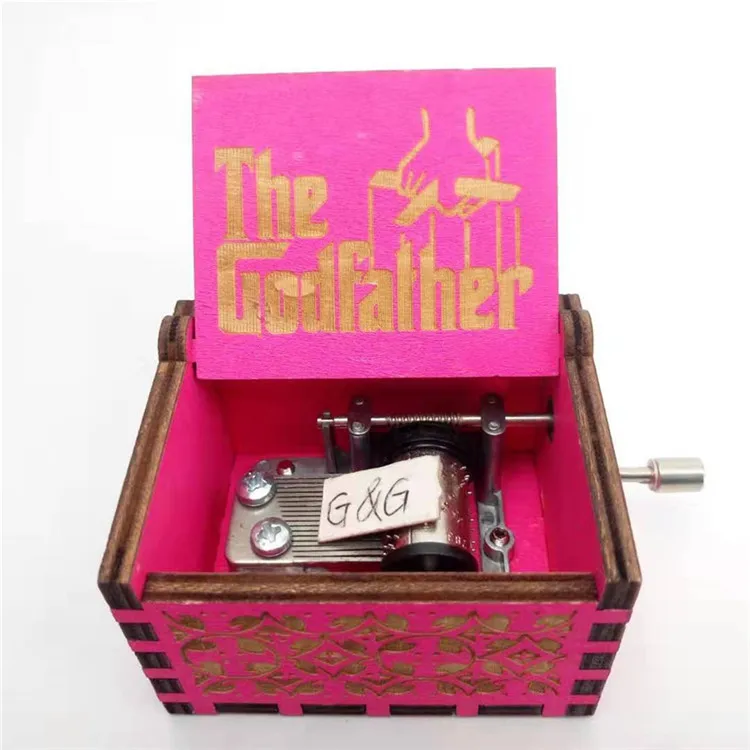 Оптовая продажа Godfather Тема деревянная Музыкальная шкатулка на