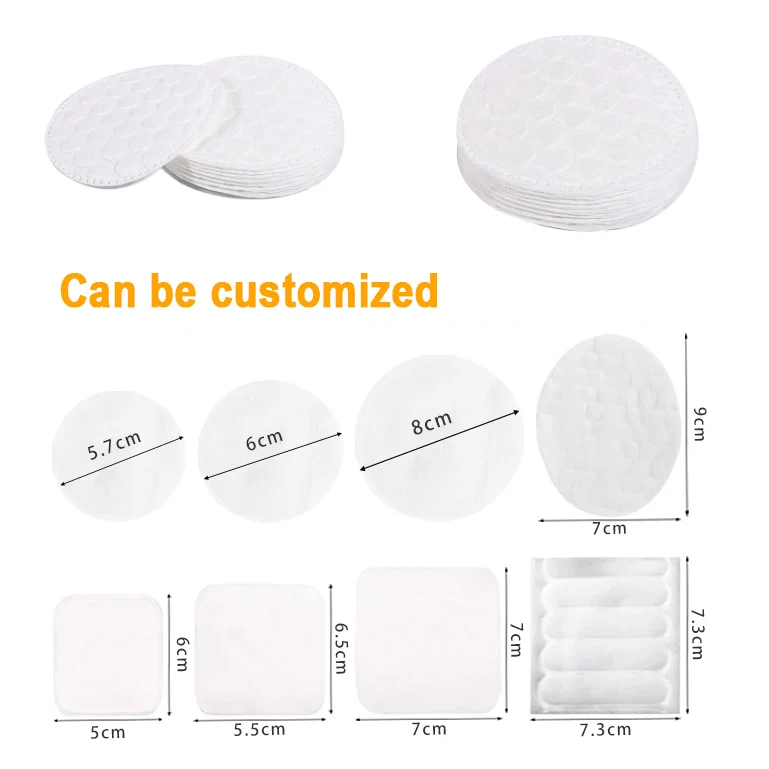 Eco-Friendly Disposable Custom Removal Bamboo Makeup Cleansing Face Disposable Cotton Pad