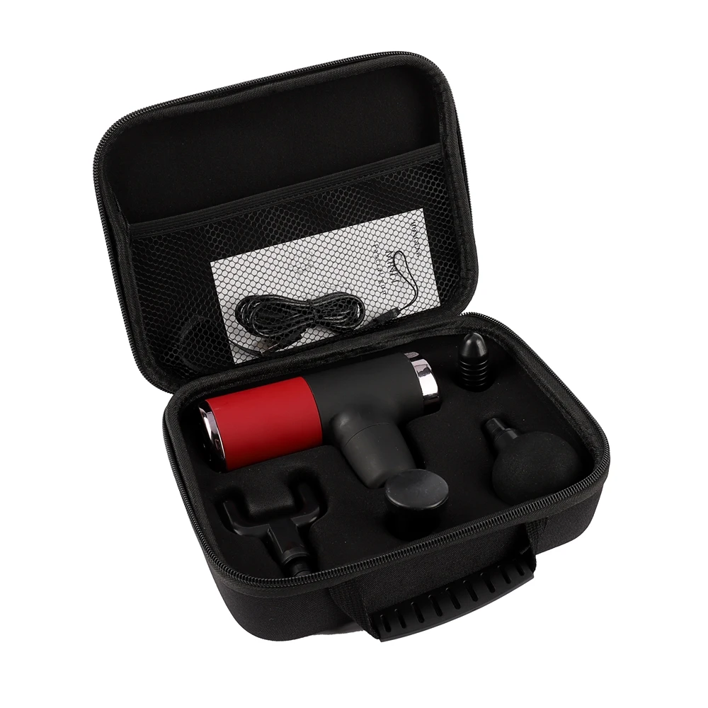 
Colored percussion electric body mini fascia gun massager gun with 4 heads 