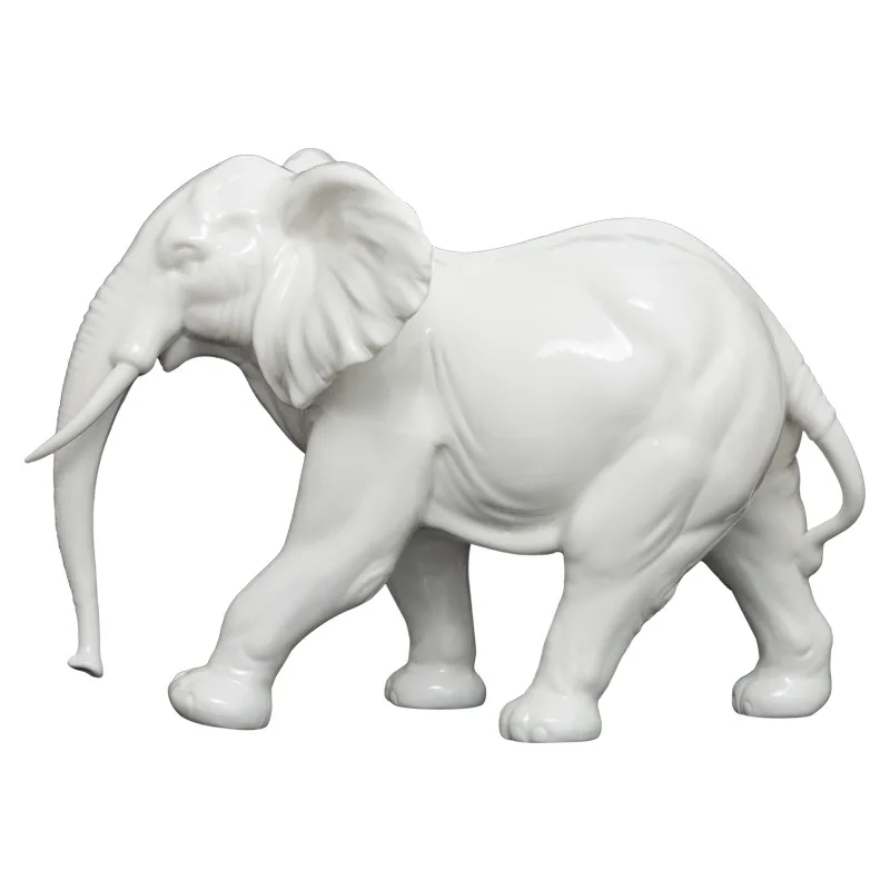 PVC Crafts Animal Figurines Statue Thailand Pottery Elephants For Home Decor Elephant Statue