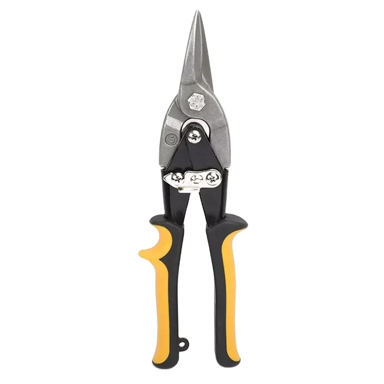 Wholesale Custom Aviation Tin Snips Straight Cutters 10' With Soft Grip Handle  for Steel, Aluminum, Leather, Copper