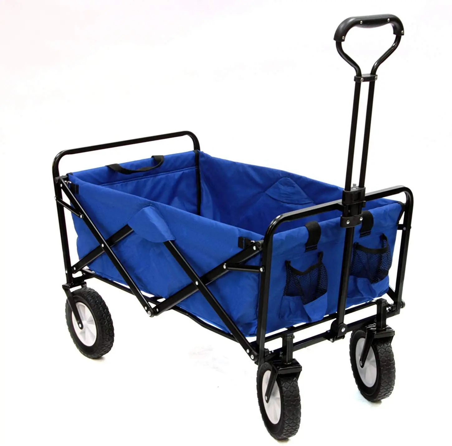 Outdoor Portable Ice Beer Cooler Box Steel Rolling Folding High Quality Camping Wagon Cart
