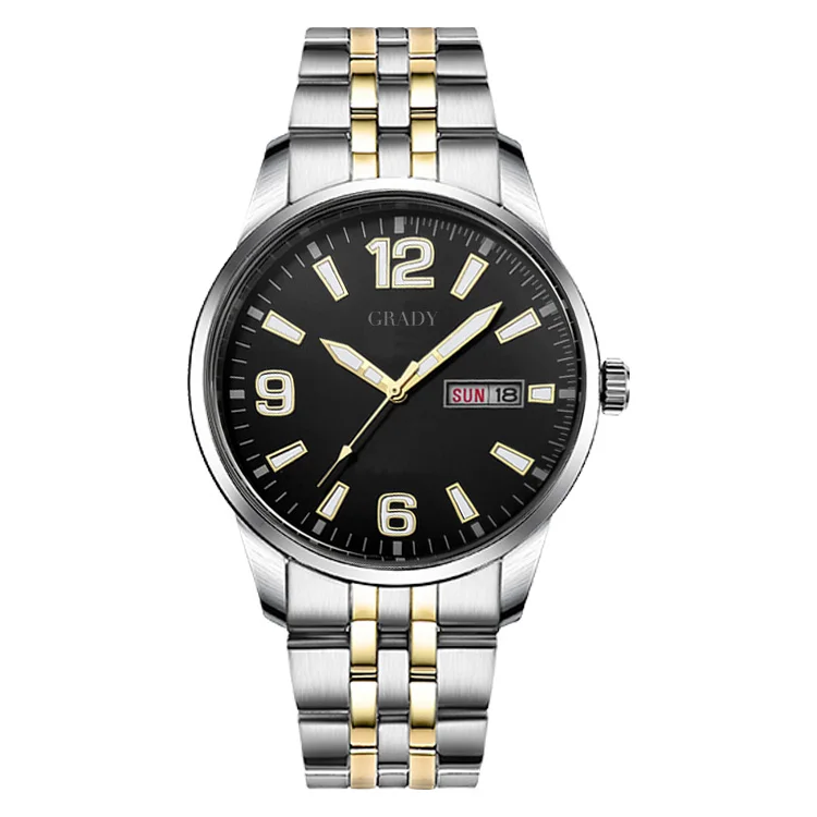 Wholesale Islam Numeral Word Face Muslim Islamic Arabic Number Dial Hand Wrist gold luxury Waterproof Watch for Men