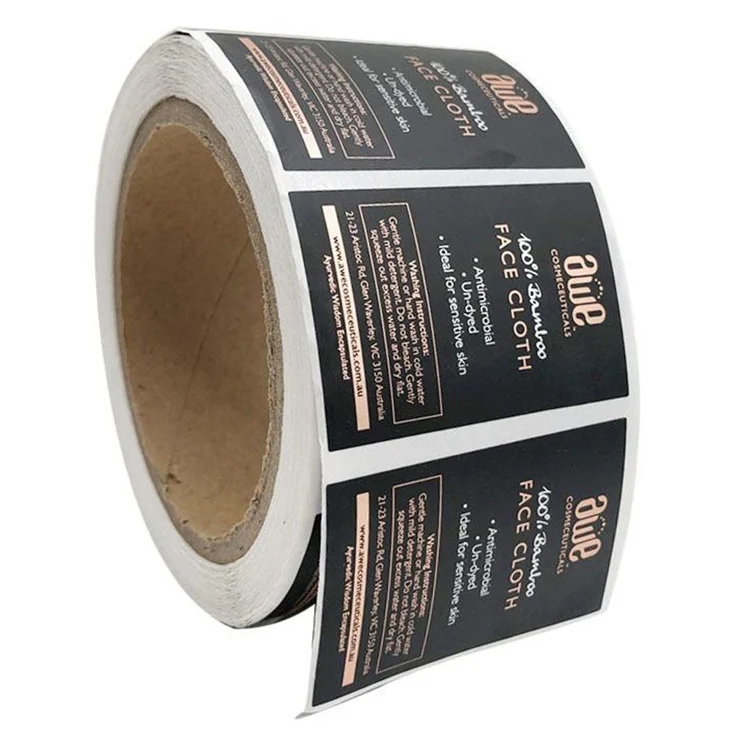 High Quality Gold Foil Vinyl Self-Adhesive Waterproof Stickers Roll 3D Feature for Custom Food Sticker Wholesale Supply