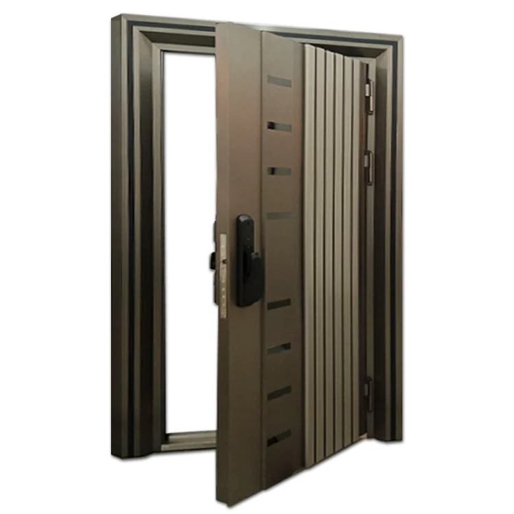 
HS-DSD2 chinese ready made bullet resistant metal door american tukish bullet proof security stainless steel armored doors 