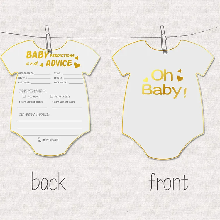 Пользовательские 5x6 дюймов 50 новых родительских сообщений и прогнозирующих карт игра baby shower