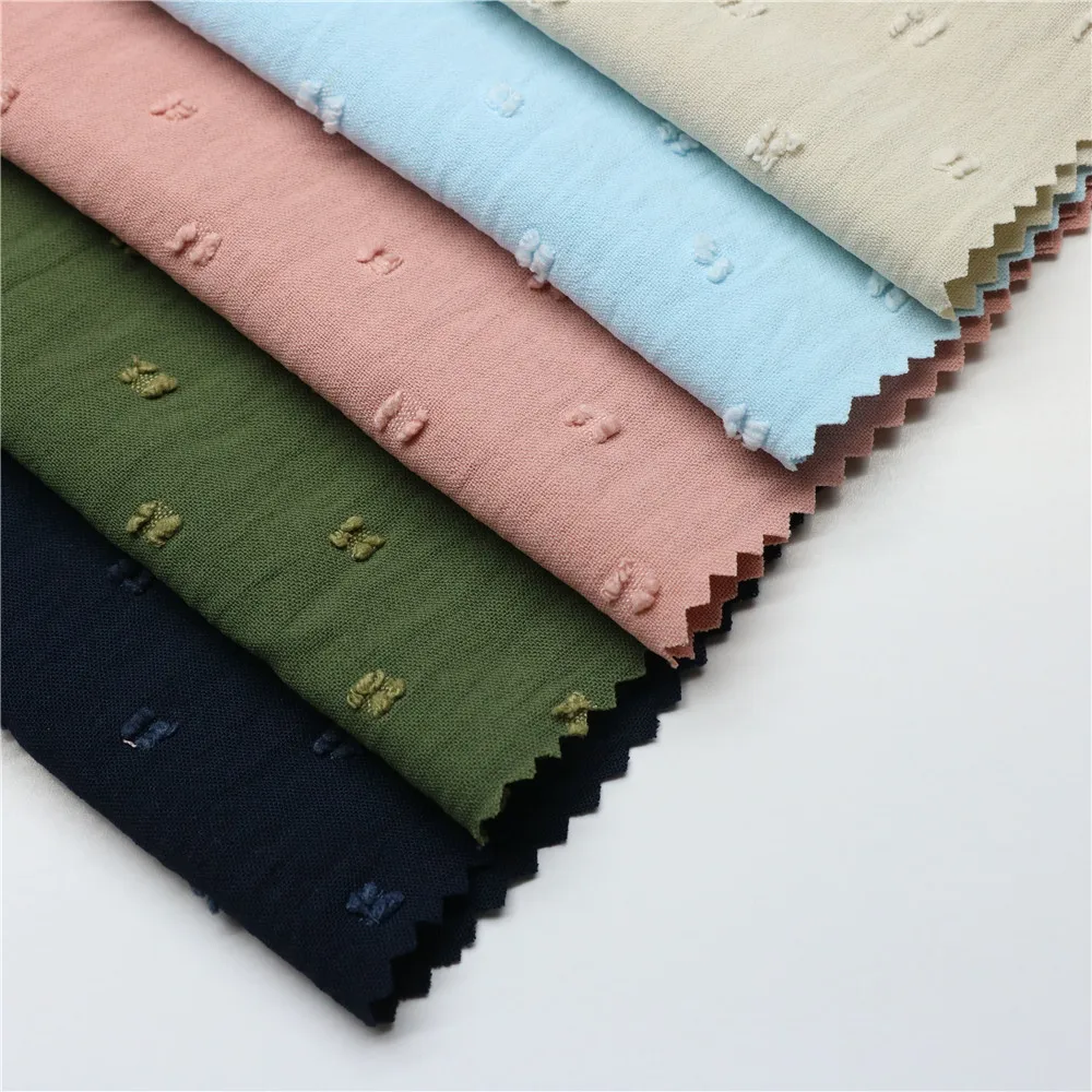 Современный текстиль Shaoxing, 100 полиэстер, однотонная мягкая жаккардовая ткань для платья