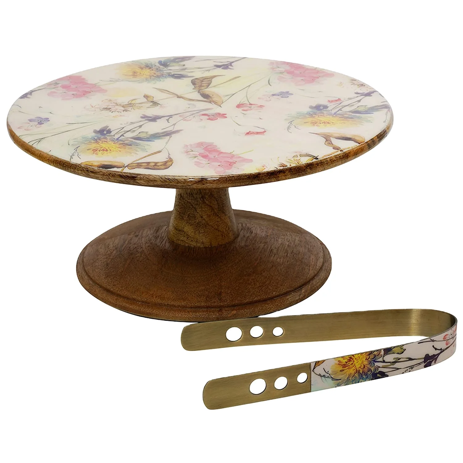 Luxury round Wooden Centerpiece Plate Natural Serving Tray for Wedding Decoration Insulated Cupcake and Dessert Holder